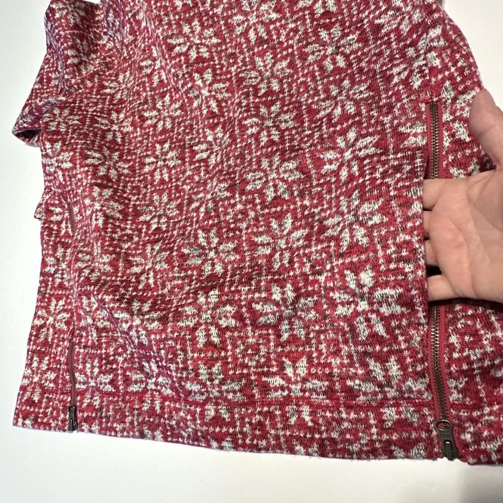 Talbots Womens Hoodie Large Magenta Hooded Fleece Sweatshirt Long Sleeve - Picture 6 of 10